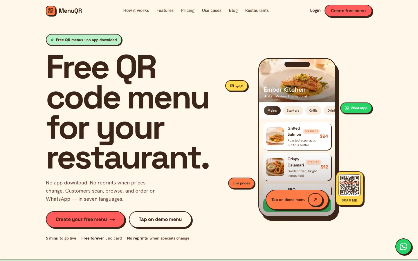 VyrroTech Product (Live SaaS) — MenuQR — Restaurant QR Menu SaaS